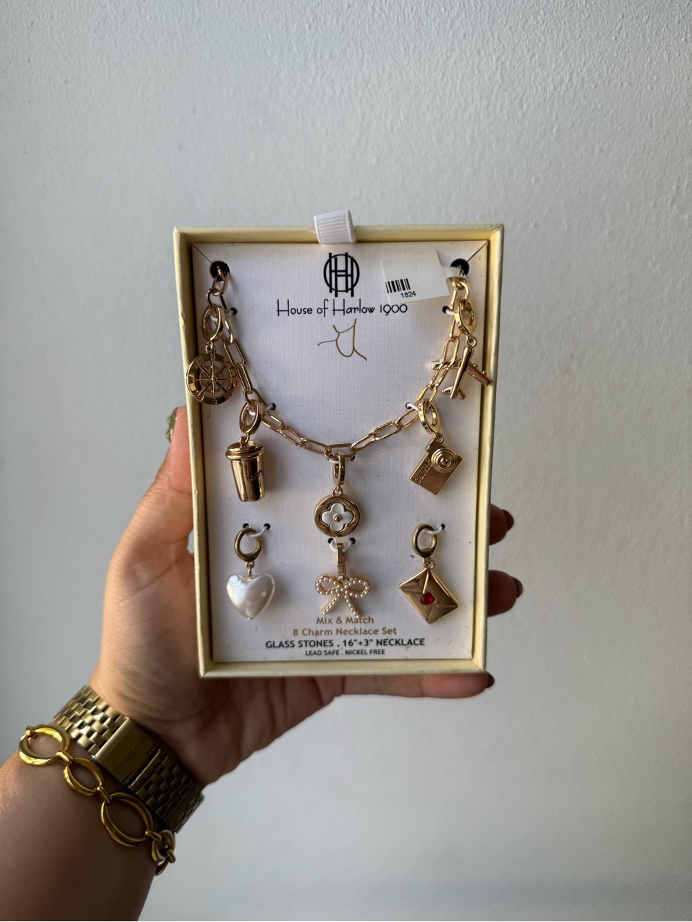 House of Harlow 1960 Gold Charm Necklace Set - Gold